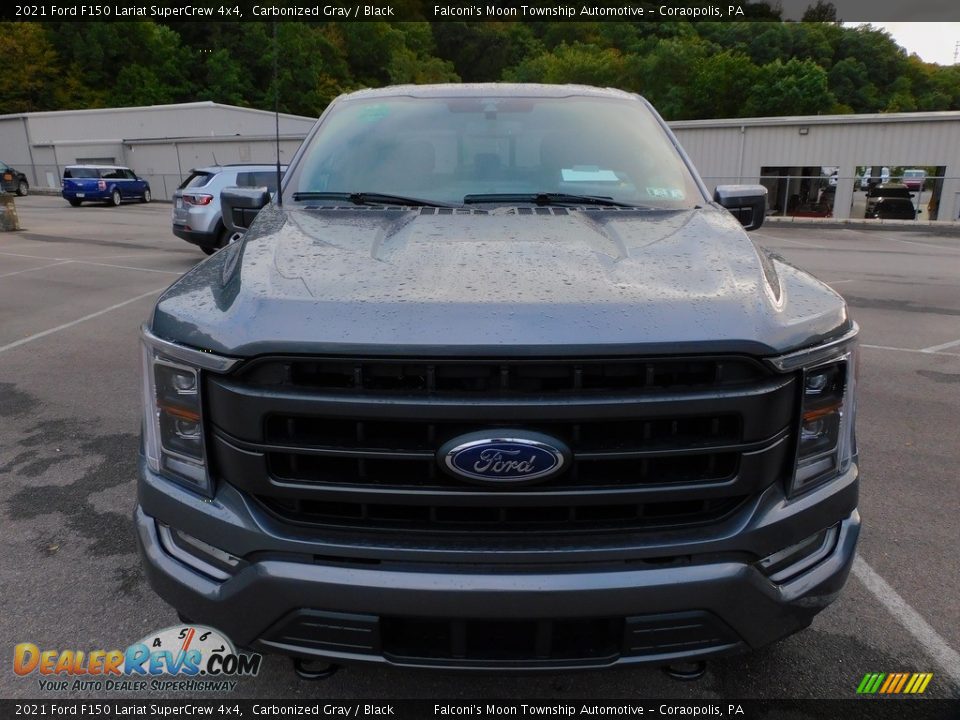 2021 Ford F150 Lariat SuperCrew 4x4 Carbonized Gray / Black Photo #8