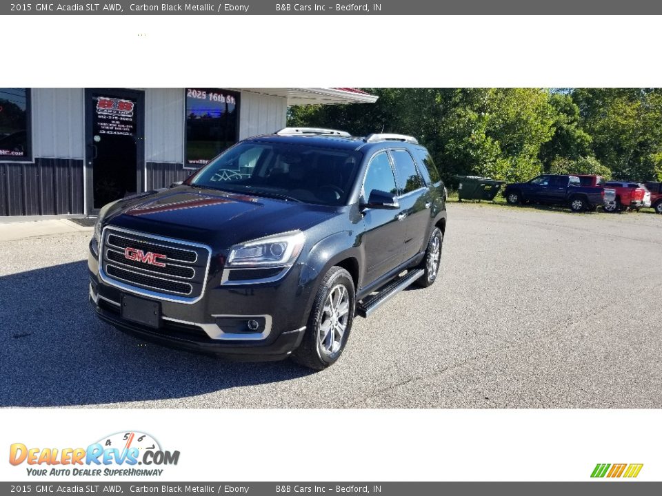 2015 GMC Acadia SLT AWD Carbon Black Metallic / Ebony Photo #9