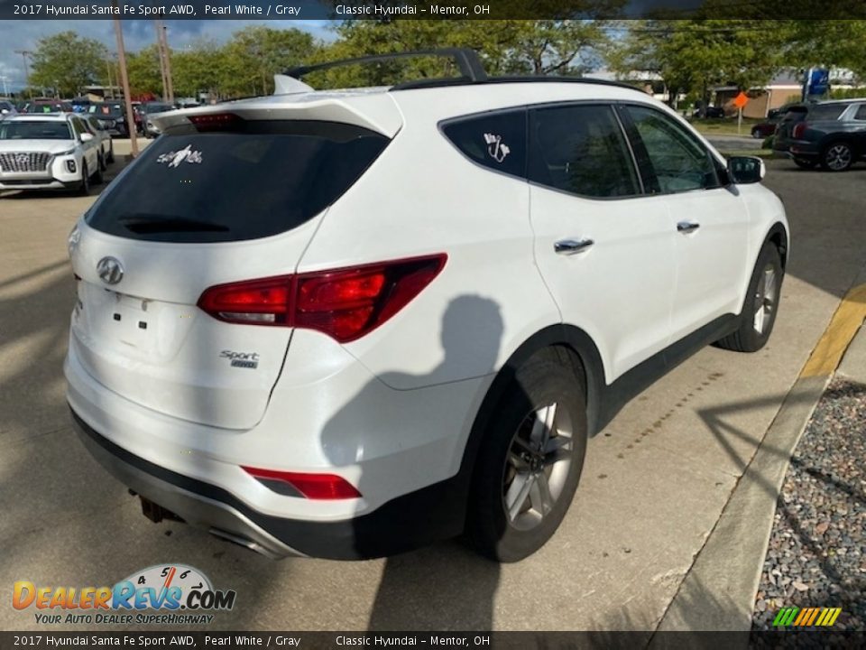 2017 Hyundai Santa Fe Sport AWD Pearl White / Gray Photo #2