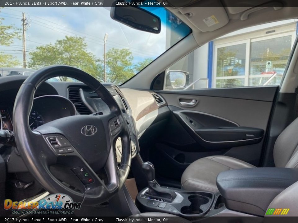 2017 Hyundai Santa Fe Sport AWD Pearl White / Gray Photo #3