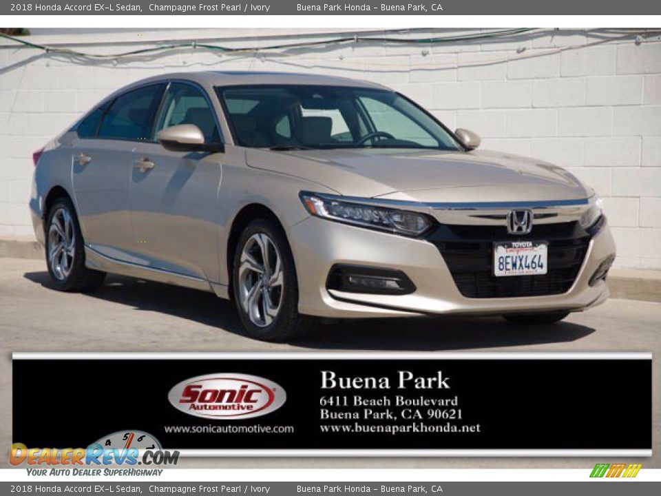 2018 Honda Accord EX-L Sedan Champagne Frost Pearl / Ivory Photo #1