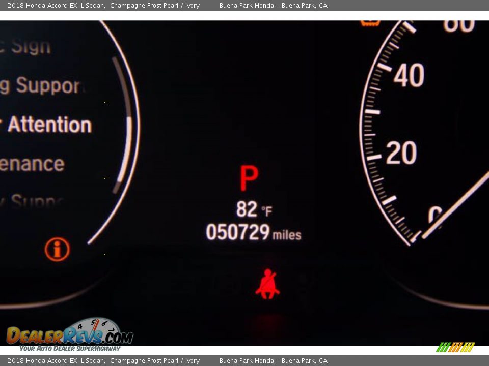 2018 Honda Accord EX-L Sedan Champagne Frost Pearl / Ivory Photo #6