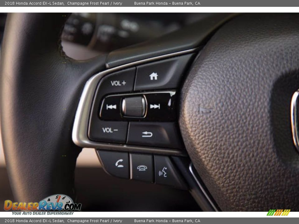 2018 Honda Accord EX-L Sedan Champagne Frost Pearl / Ivory Photo #14
