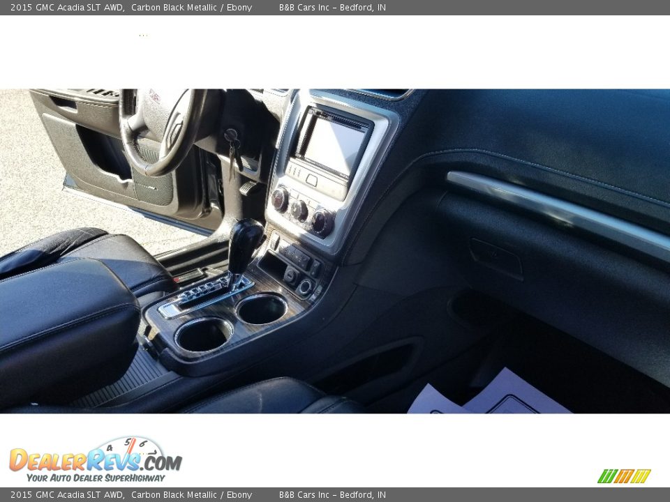 2015 GMC Acadia SLT AWD Carbon Black Metallic / Ebony Photo #34