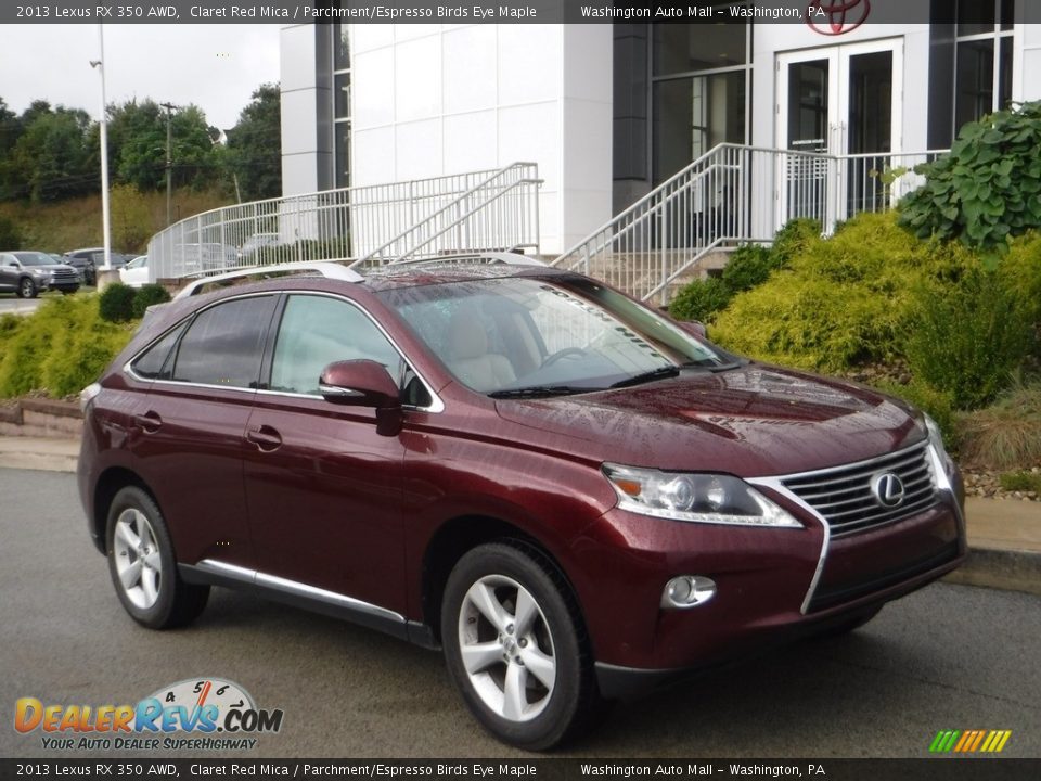 2013 Lexus RX 350 AWD Claret Red Mica / Parchment/Espresso Birds Eye Maple Photo #1