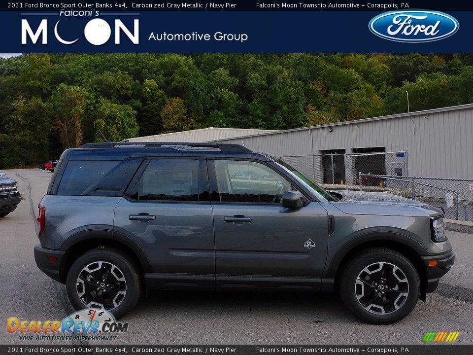 2021 Ford Bronco Sport Outer Banks 4x4 Carbonized Gray Metallic / Navy Pier Photo #1