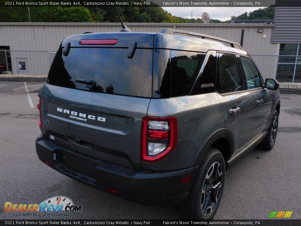 2021 Ford Bronco Sport Outer Banks 4x4 Carbonized Gray Metallic / Navy Pier Photo #2