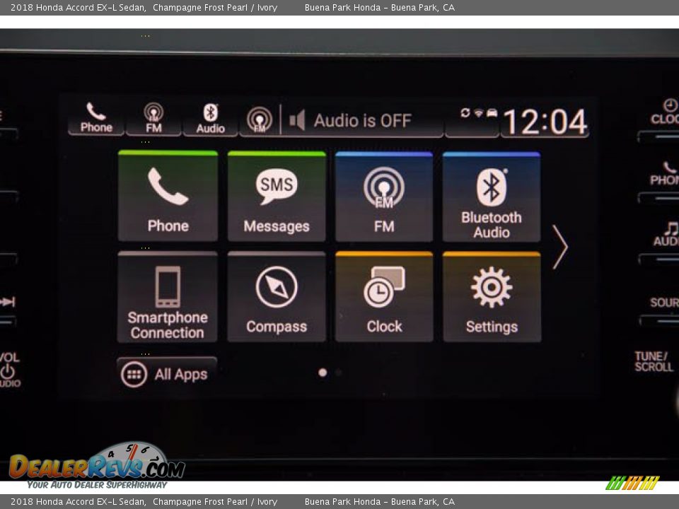 2018 Honda Accord EX-L Sedan Champagne Frost Pearl / Ivory Photo #26