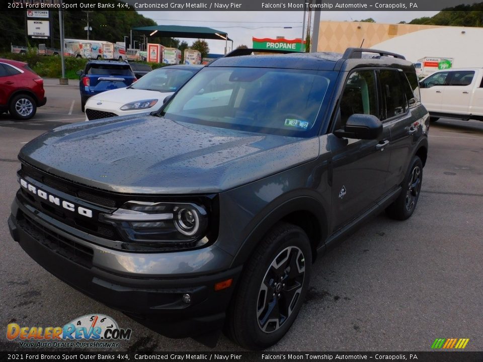 2021 Ford Bronco Sport Outer Banks 4x4 Carbonized Gray Metallic / Navy Pier Photo #7