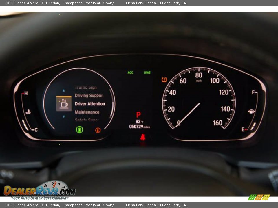 2018 Honda Accord EX-L Sedan Champagne Frost Pearl / Ivory Photo #28