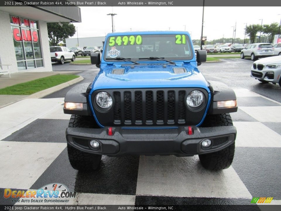 2021 Jeep Gladiator Rubicon 4x4 Hydro Blue Pearl / Black Photo #2