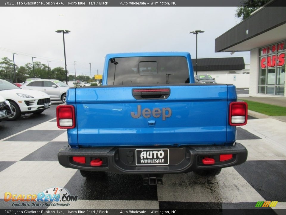 2021 Jeep Gladiator Rubicon 4x4 Hydro Blue Pearl / Black Photo #4
