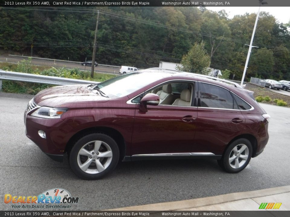 2013 Lexus RX 350 AWD Claret Red Mica / Parchment/Espresso Birds Eye Maple Photo #14