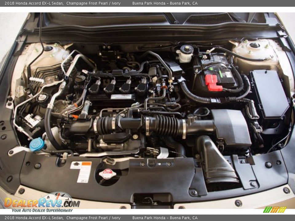 2018 Honda Accord EX-L Sedan Champagne Frost Pearl / Ivory Photo #34