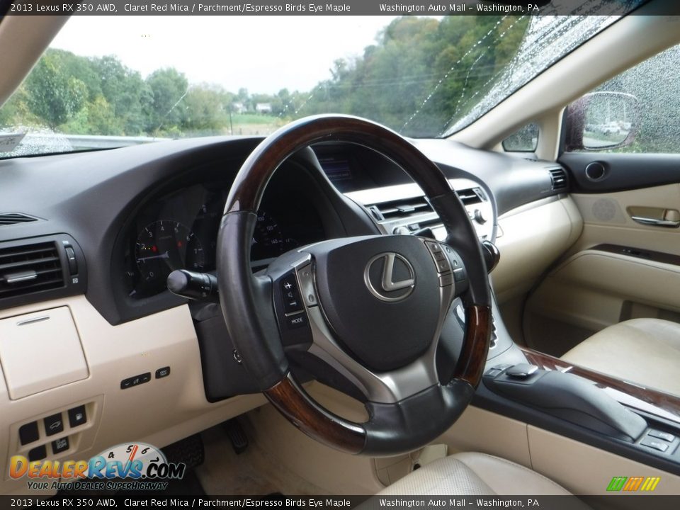 2013 Lexus RX 350 AWD Claret Red Mica / Parchment/Espresso Birds Eye Maple Photo #20