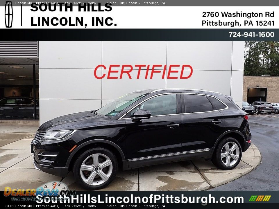 2018 Lincoln MKC Premier AWD Black Velvet / Ebony Photo #1