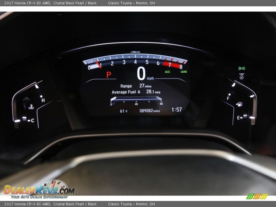 2017 Honda CR-V EX AWD Crystal Black Pearl / Black Photo #8