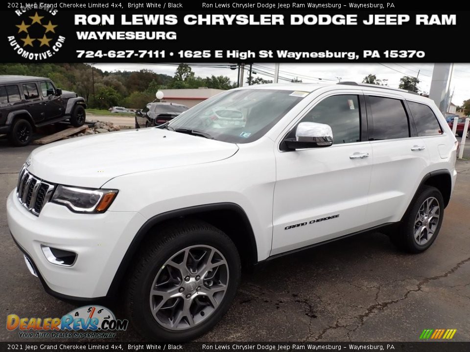 2021 Jeep Grand Cherokee Limited 4x4 Bright White / Black Photo #1