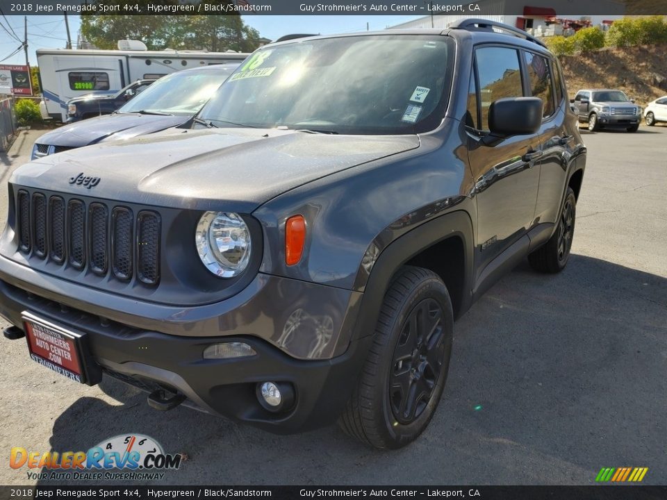 2018 Jeep Renegade Sport 4x4 Hypergreen / Black/Sandstorm Photo #3