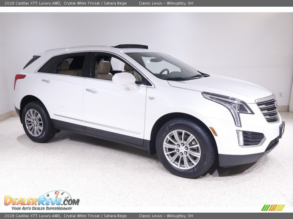 2018 Cadillac XT5 Luxury AWD Crystal White Tricoat / Sahara Beige Photo #1