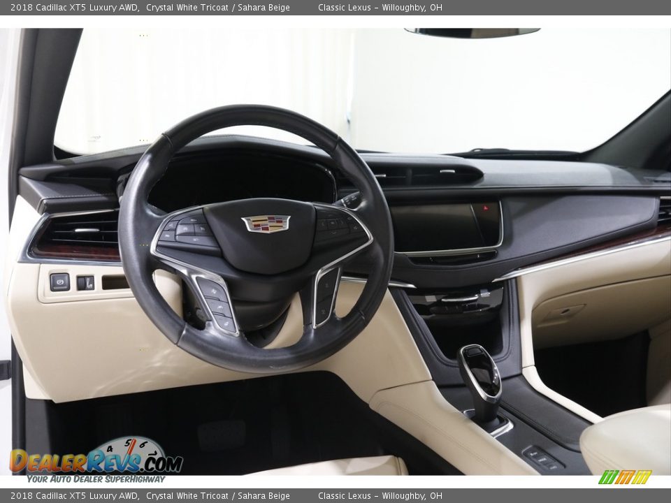 2018 Cadillac XT5 Luxury AWD Crystal White Tricoat / Sahara Beige Photo #6