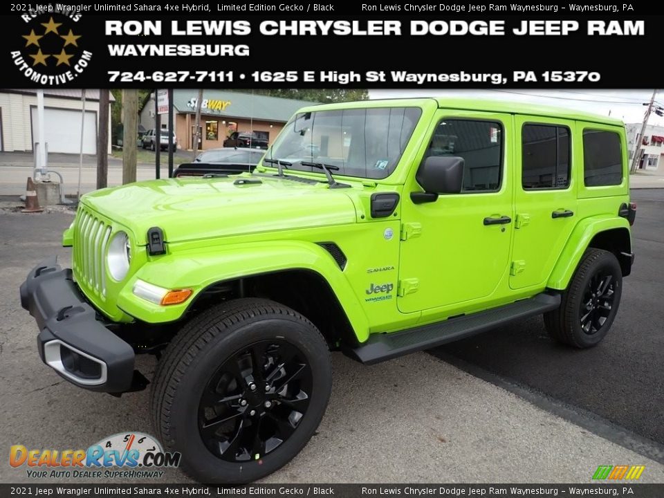 2021 Jeep Wrangler Unlimited Sahara 4xe Hybrid Limited Edition Gecko / Black Photo #1