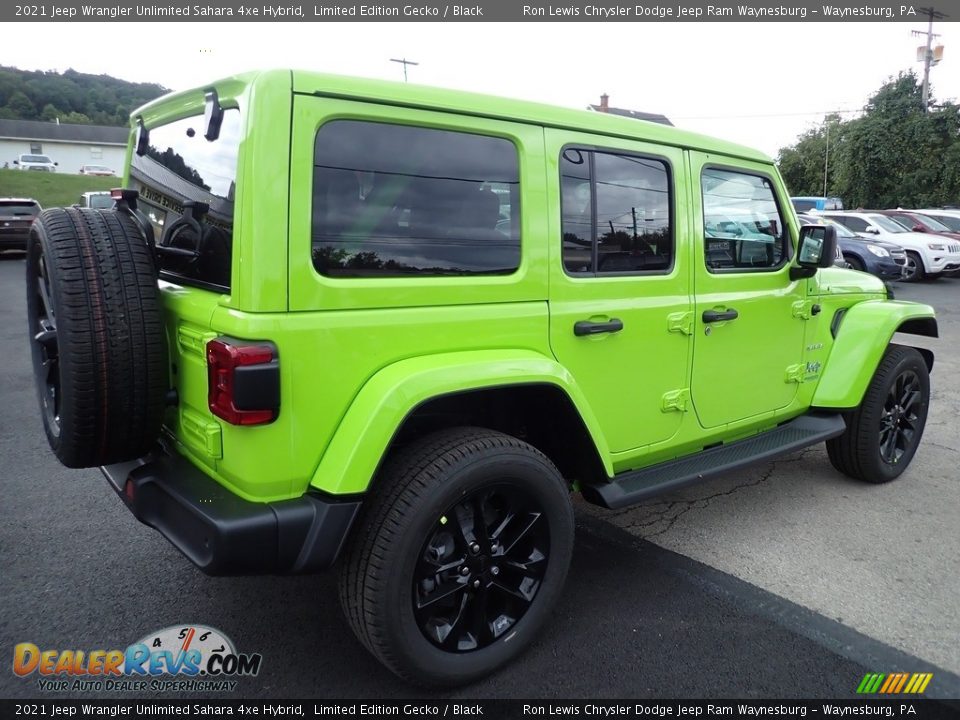 2021 Jeep Wrangler Unlimited Sahara 4xe Hybrid Limited Edition Gecko / Black Photo #6