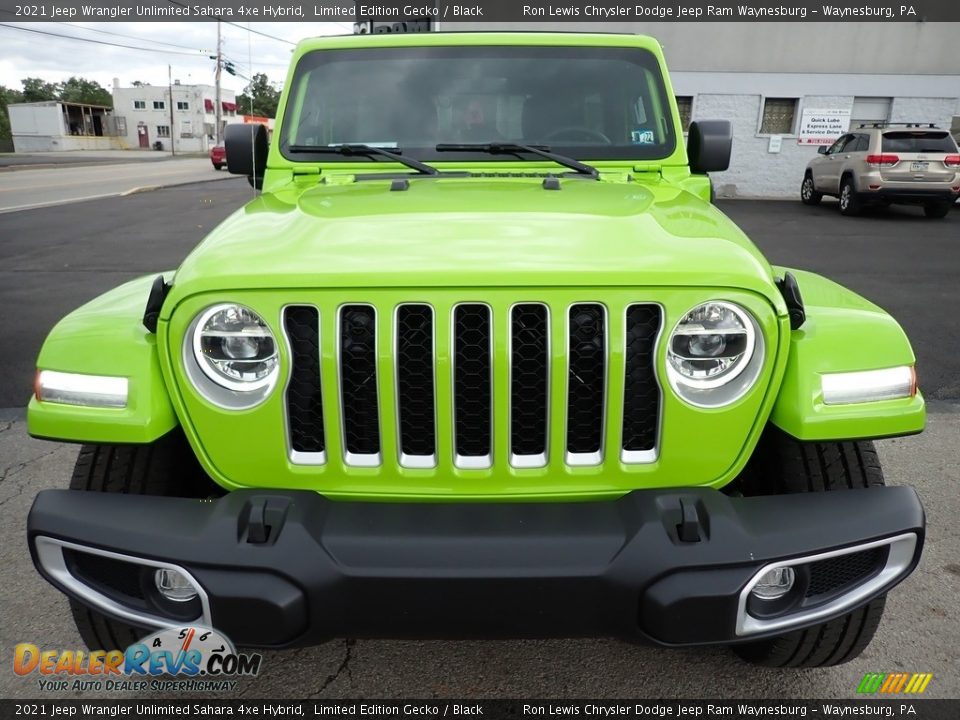 2021 Jeep Wrangler Unlimited Sahara 4xe Hybrid Limited Edition Gecko / Black Photo #9