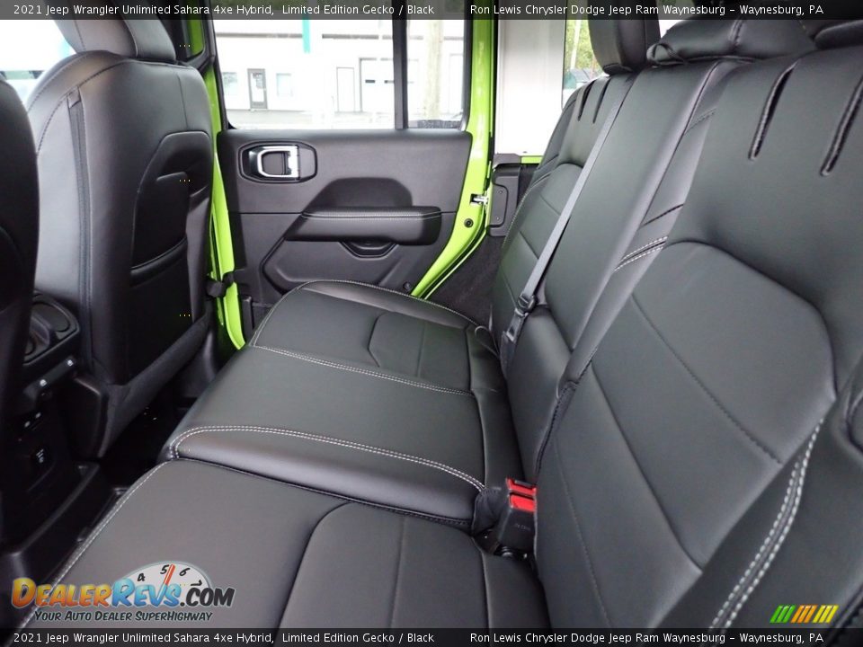 Rear Seat of 2021 Jeep Wrangler Unlimited Sahara 4xe Hybrid Photo #12