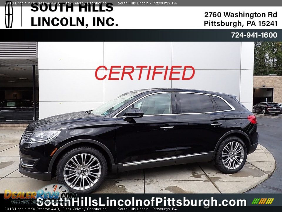 2018 Lincoln MKX Reserve AWD Black Velvet / Cappuccino Photo #1