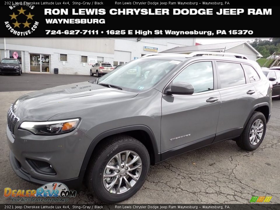 2021 Jeep Cherokee Latitude Lux 4x4 Sting-Gray / Black Photo #1