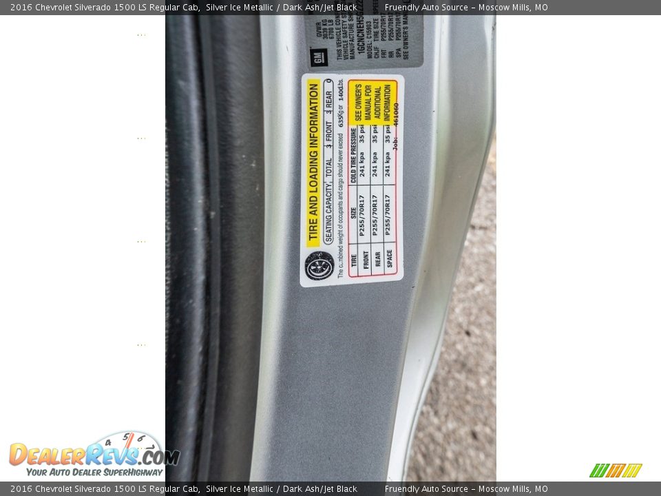 2016 Chevrolet Silverado 1500 LS Regular Cab Silver Ice Metallic / Dark Ash/Jet Black Photo #33