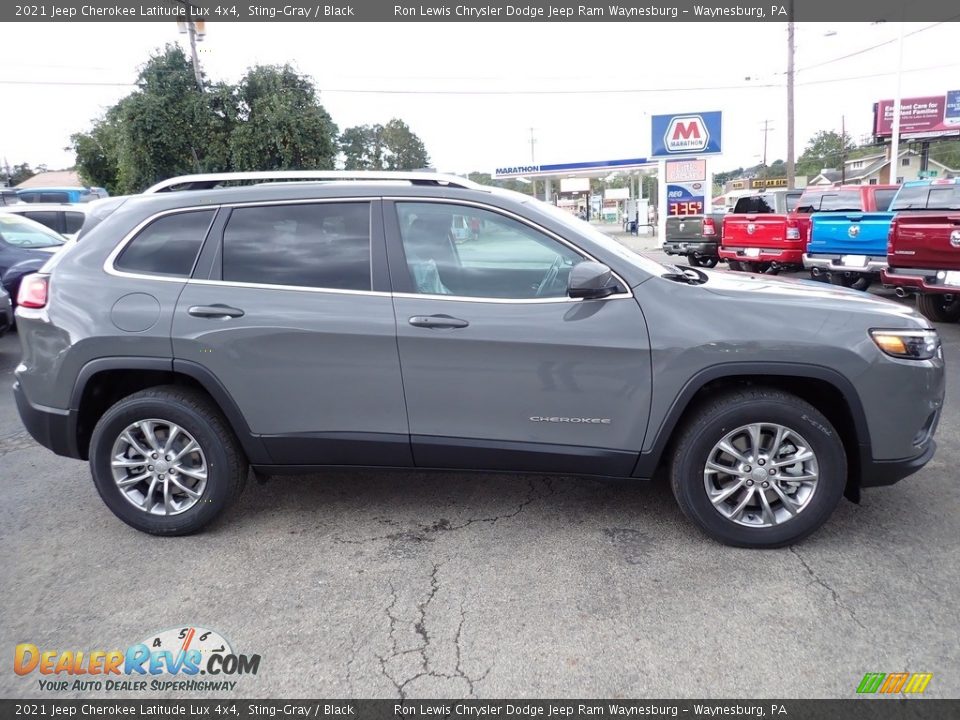 2021 Jeep Cherokee Latitude Lux 4x4 Sting-Gray / Black Photo #7