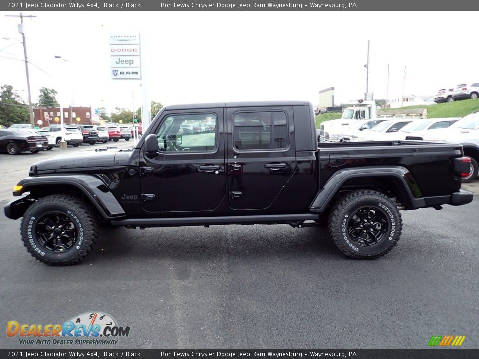 2021 Jeep Gladiator Willys 4x4 Black / Black Photo #2