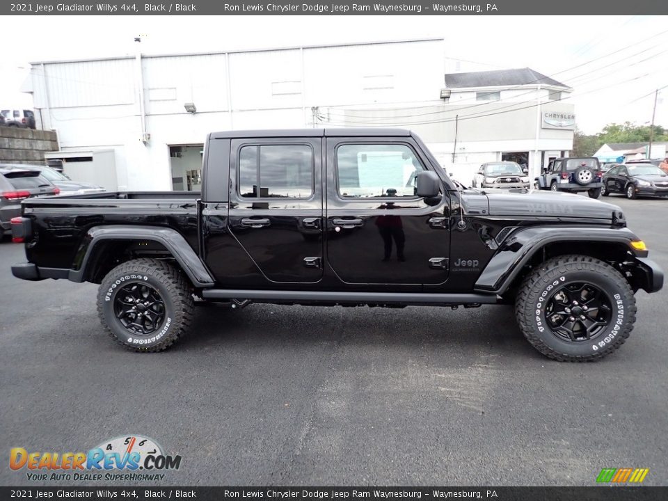 2021 Jeep Gladiator Willys 4x4 Black / Black Photo #6