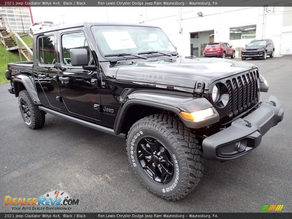 2021 Jeep Gladiator Willys 4x4 Black / Black Photo #7