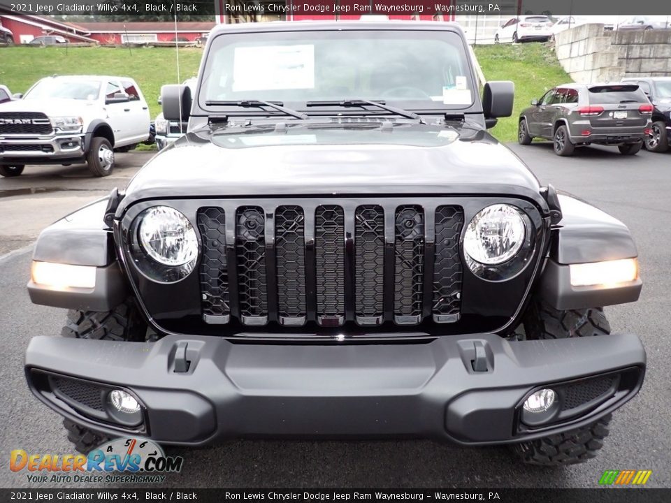 2021 Jeep Gladiator Willys 4x4 Black / Black Photo #8