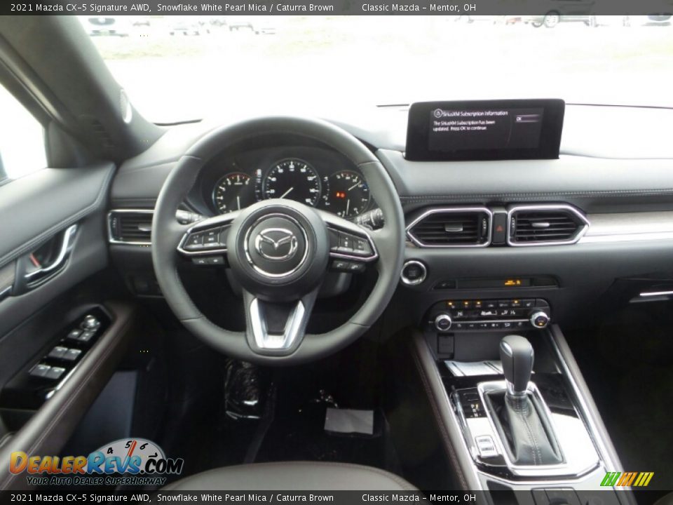 2021 Mazda CX-5 Signature AWD Snowflake White Pearl Mica / Caturra Brown Photo #4