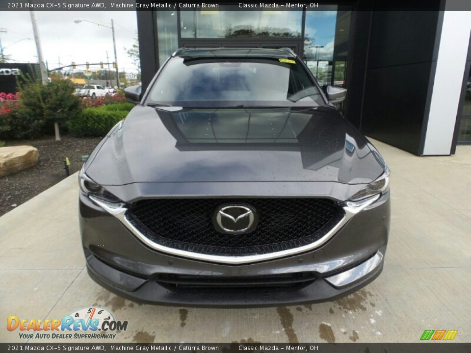 2021 Mazda CX-5 Signature AWD Machine Gray Metallic / Caturra Brown Photo #2