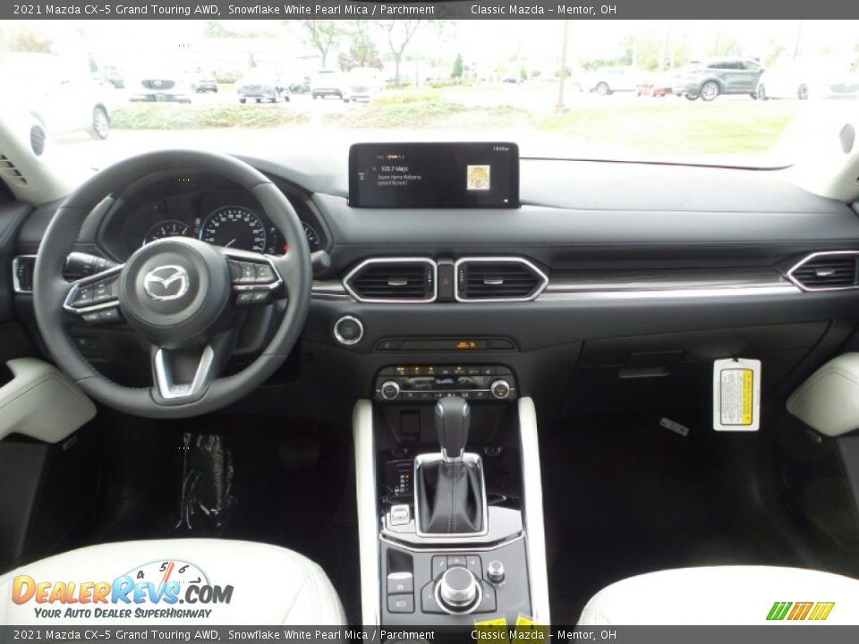 2021 Mazda CX-5 Grand Touring AWD Snowflake White Pearl Mica / Parchment Photo #3