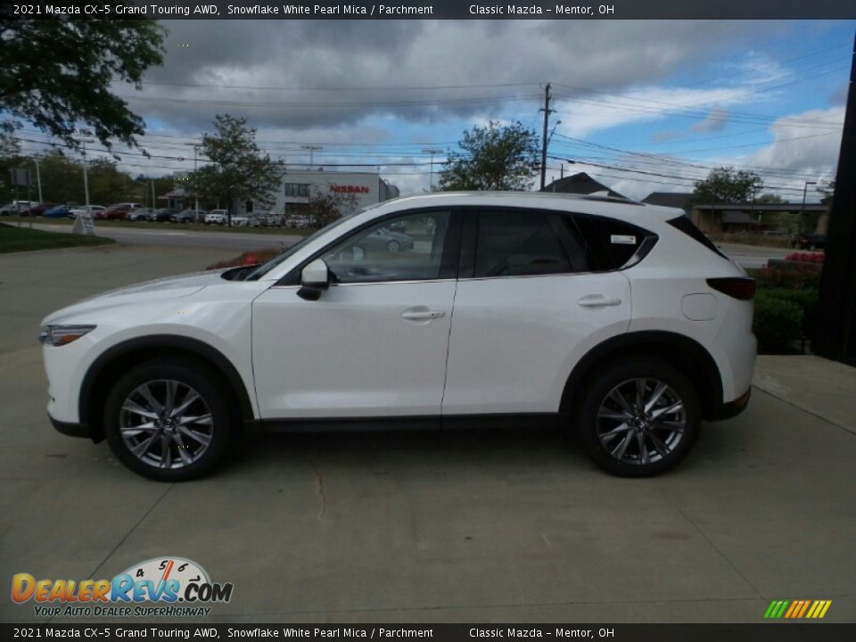 2021 Mazda CX-5 Grand Touring AWD Snowflake White Pearl Mica / Parchment Photo #6