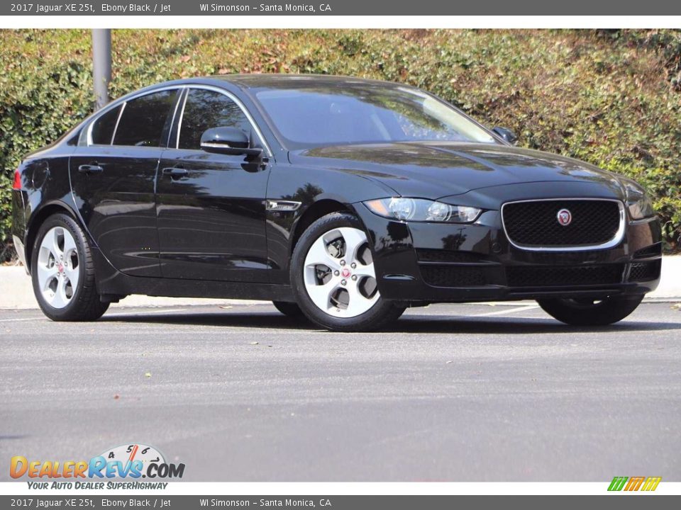 2017 Jaguar XE 25t Ebony Black / Jet Photo #1