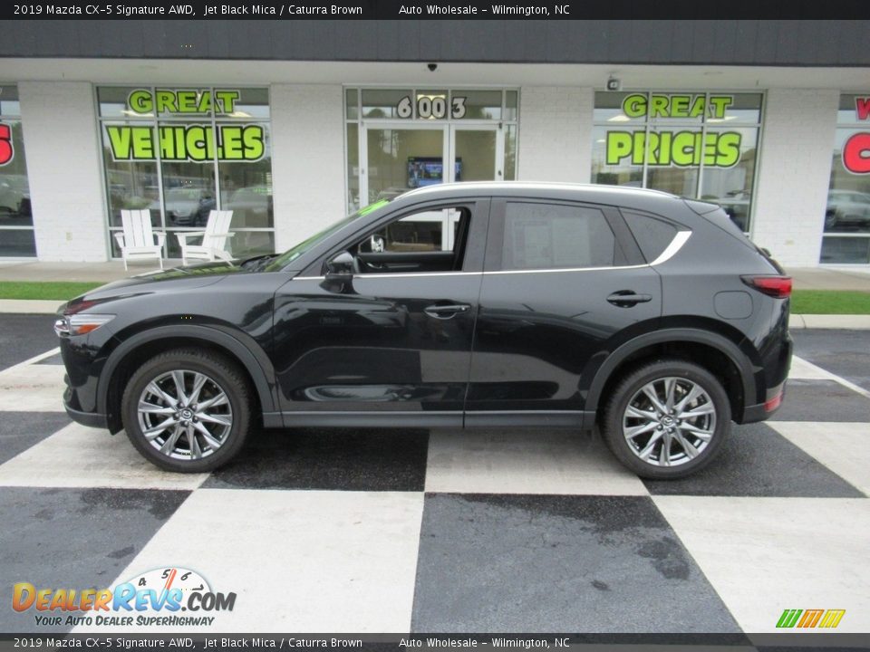 2019 Mazda CX-5 Signature AWD Jet Black Mica / Caturra Brown Photo #1