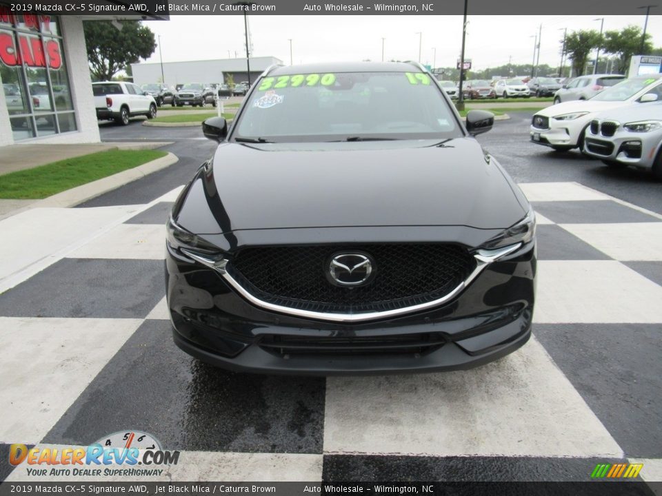 2019 Mazda CX-5 Signature AWD Jet Black Mica / Caturra Brown Photo #2