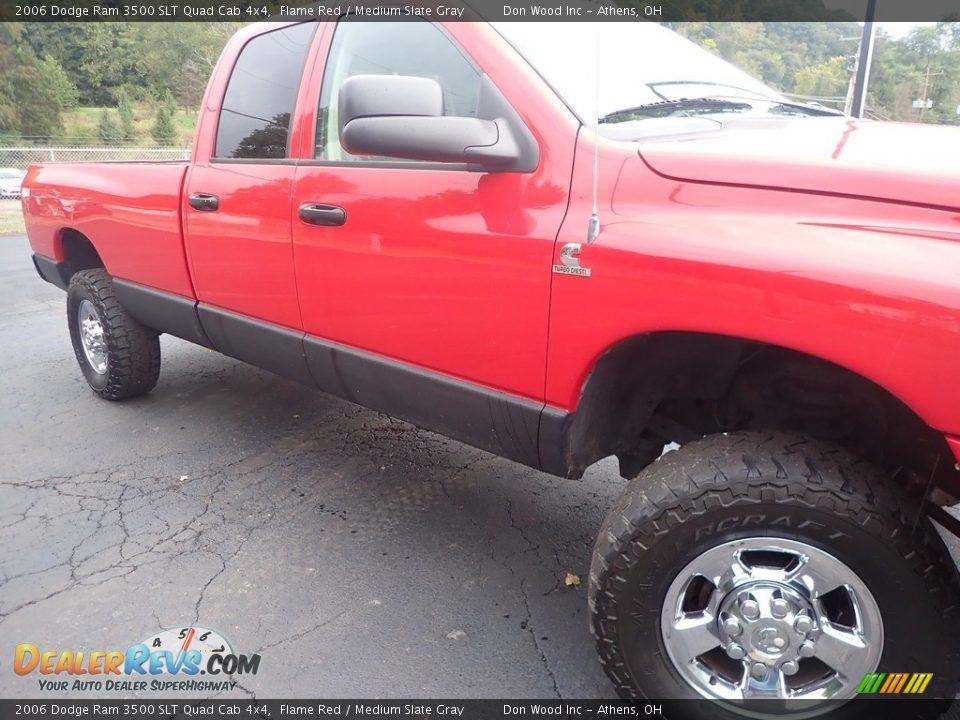 2006 Dodge Ram 3500 SLT Quad Cab 4x4 Flame Red / Medium Slate Gray Photo #3