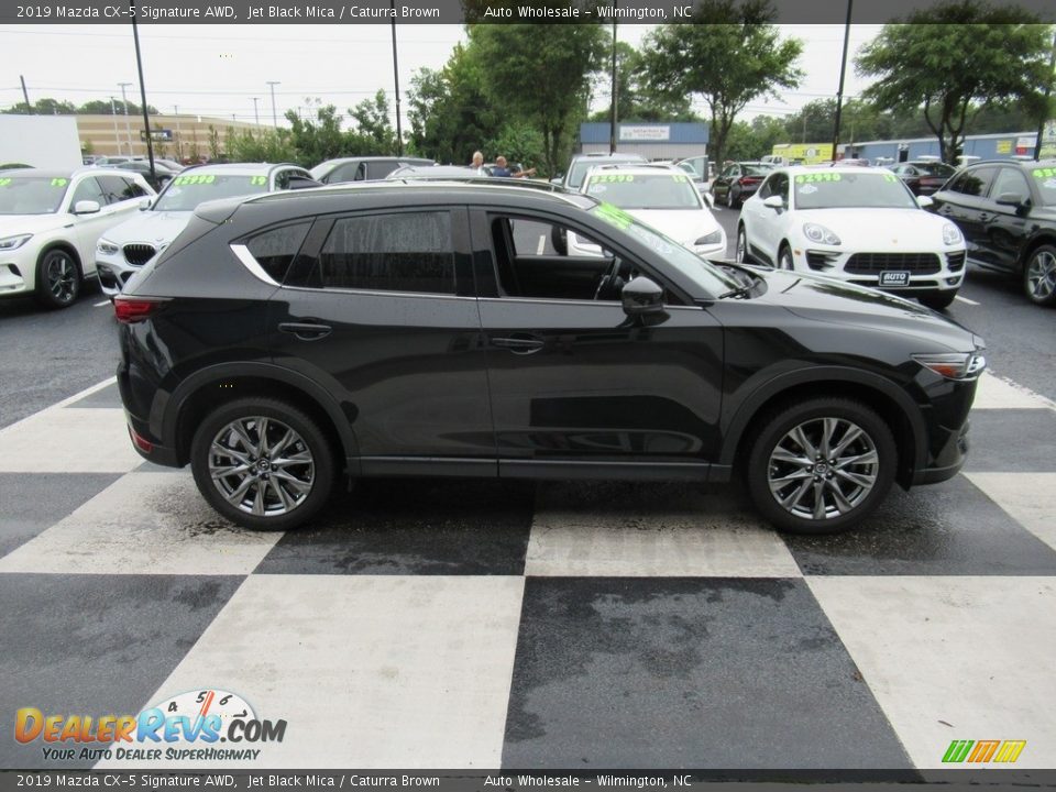 2019 Mazda CX-5 Signature AWD Jet Black Mica / Caturra Brown Photo #3