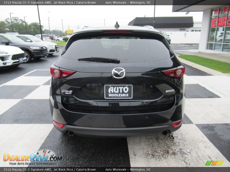 2019 Mazda CX-5 Signature AWD Jet Black Mica / Caturra Brown Photo #4