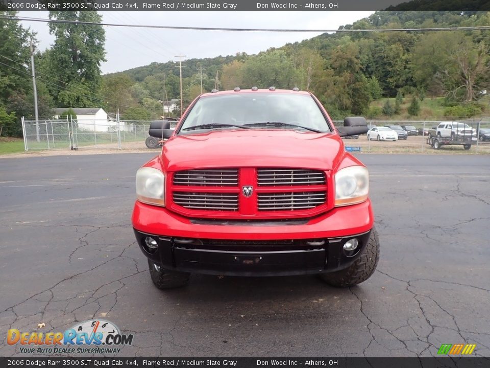 2006 Dodge Ram 3500 SLT Quad Cab 4x4 Flame Red / Medium Slate Gray Photo #4