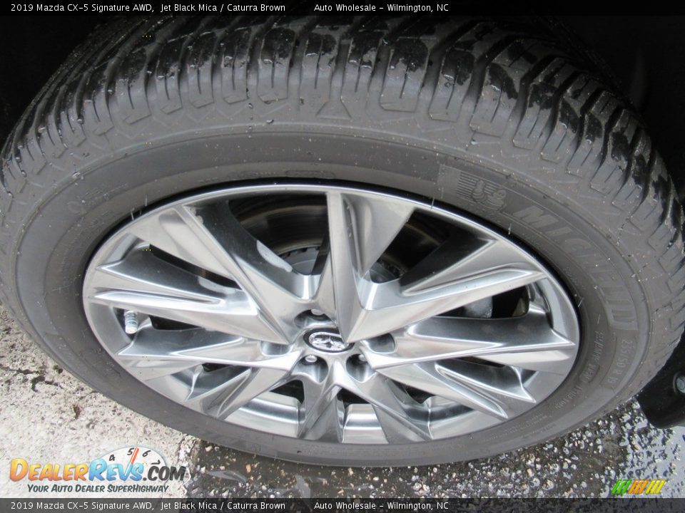 2019 Mazda CX-5 Signature AWD Jet Black Mica / Caturra Brown Photo #7