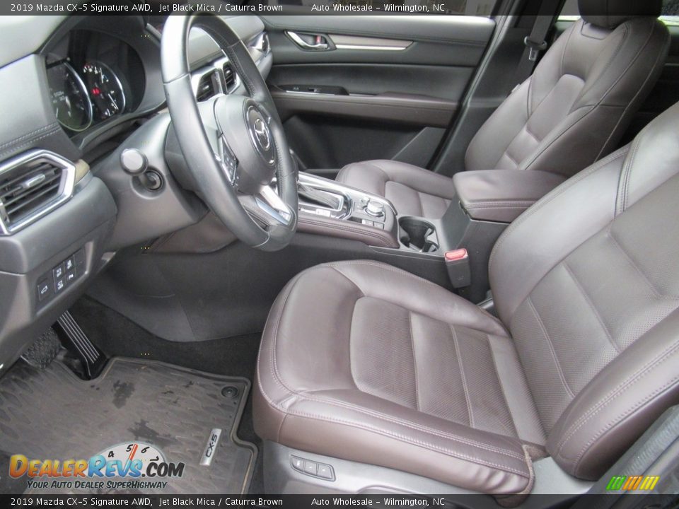 2019 Mazda CX-5 Signature AWD Jet Black Mica / Caturra Brown Photo #10